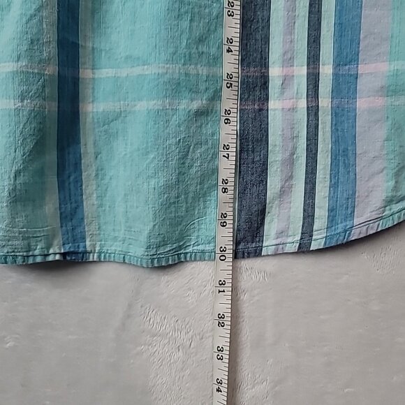 VTG WOOLRICH Mens Madras Plaid Short Sleeve Button Down Shirt Size XL Colorful - Picture 8 of 16